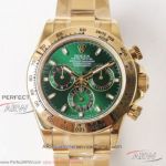 EX Factory Rolex Cosmograph Daytona 116508 40mm 7750 Oyster Band Watch - Green Dial All Gold Case